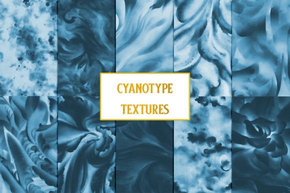 Download 19 Cyanotype Textures - Cyanotype Collection