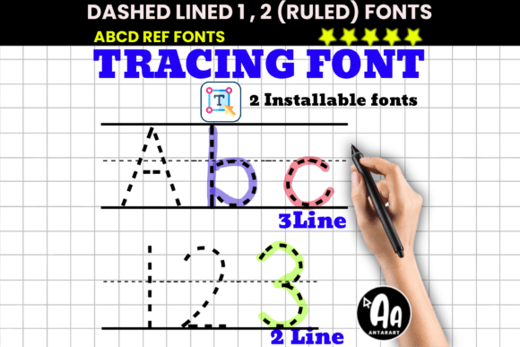 Download Dashed Lined Ruled Tracing - Premium Bundle