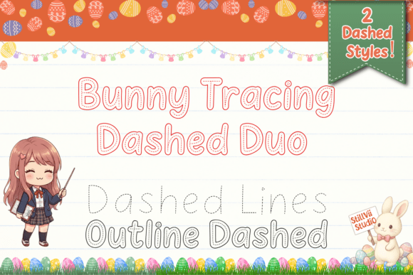 Download Bunny Tracing Dashed Duo - Premium Resources