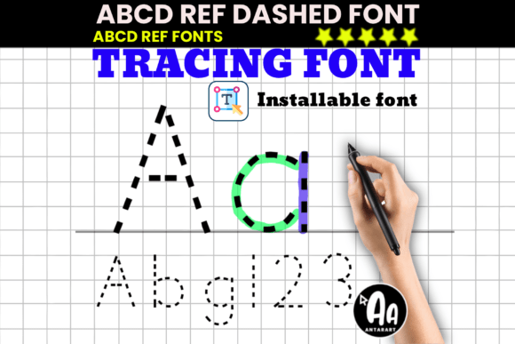 Download Abcd Ref Dashed Dotted Tracing - Premium Resources